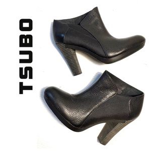 Tsubo Tayla Black Leather Booties 9